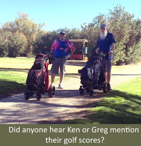 Ken and Greg Golfing